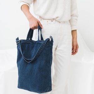 BAGGU Denim Duck Bag — Like New